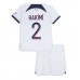 Tanie Strój piłkarski Paris Saint-Germain Achraf Hakimi #2 Koszulka Wyjazdowej dla dziecięce 2023-24 Krótkie Rękawy (+ szorty)